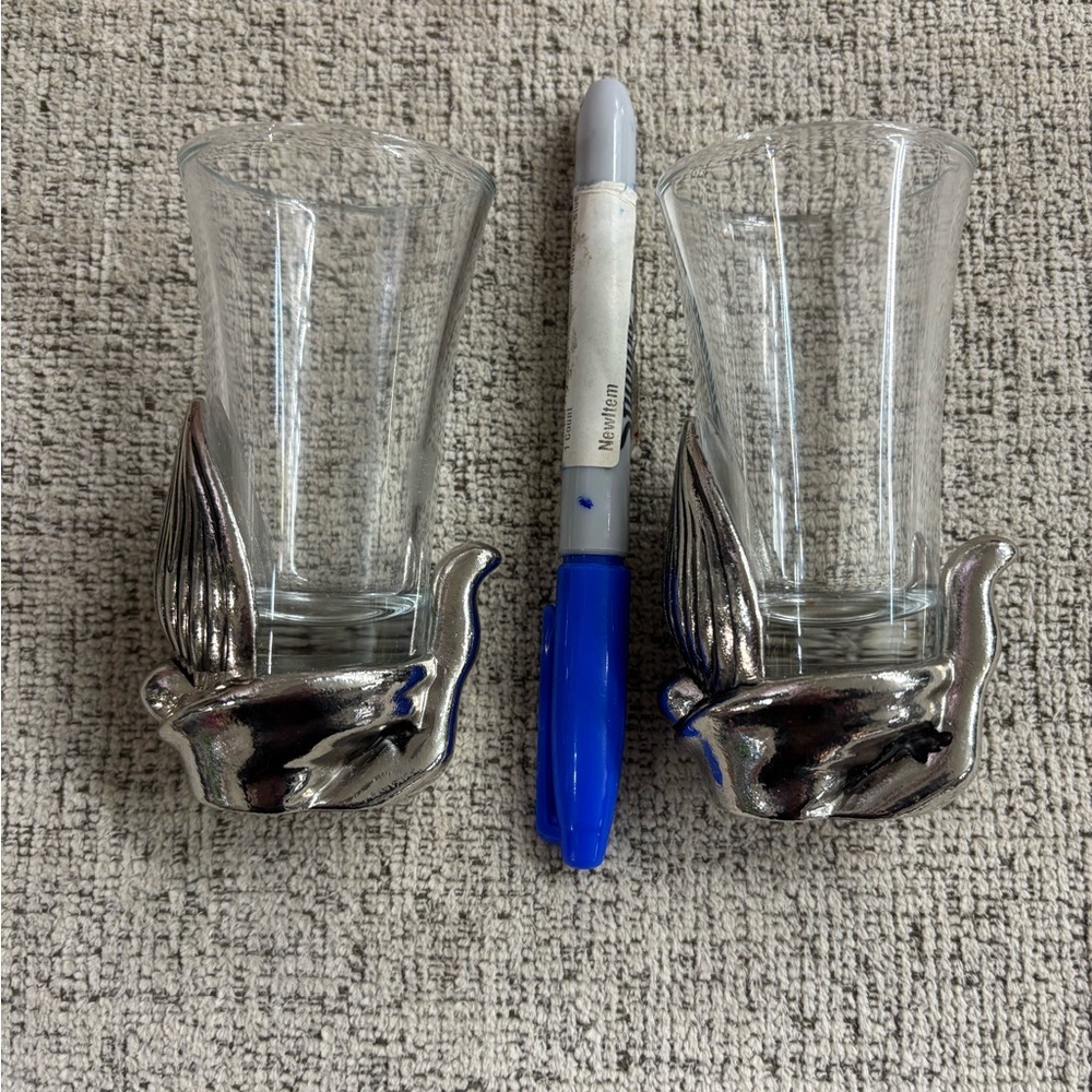 Pottery Barn Set of 2 GNOME Shot Glasses - Picture 7 of 7